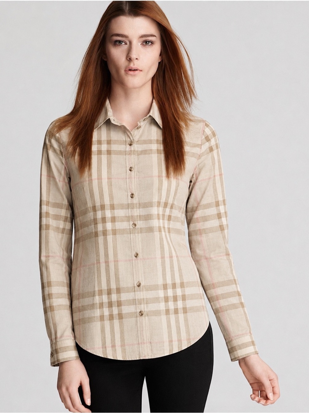 BURBERRY LONDON Check Button Up Shirt